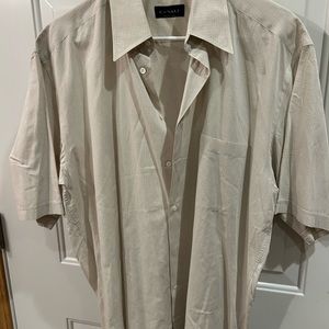 New Canali Italy Men’s short sleeve button up shirt chest pocket Italy s…